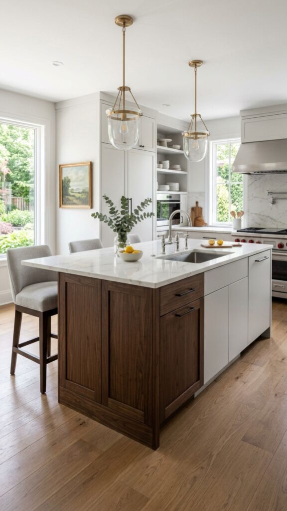 6. Try a Two-Tone Island Base