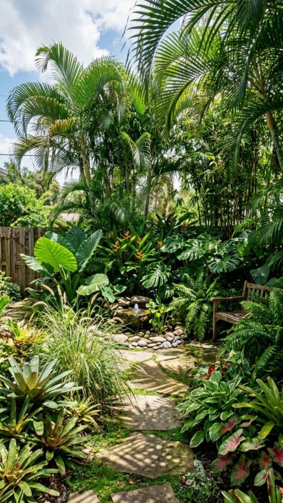 7. Add Lush Tropical Landscaping