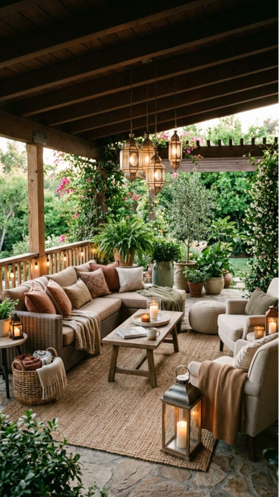 7. Add a Covered Outdoor Living Room