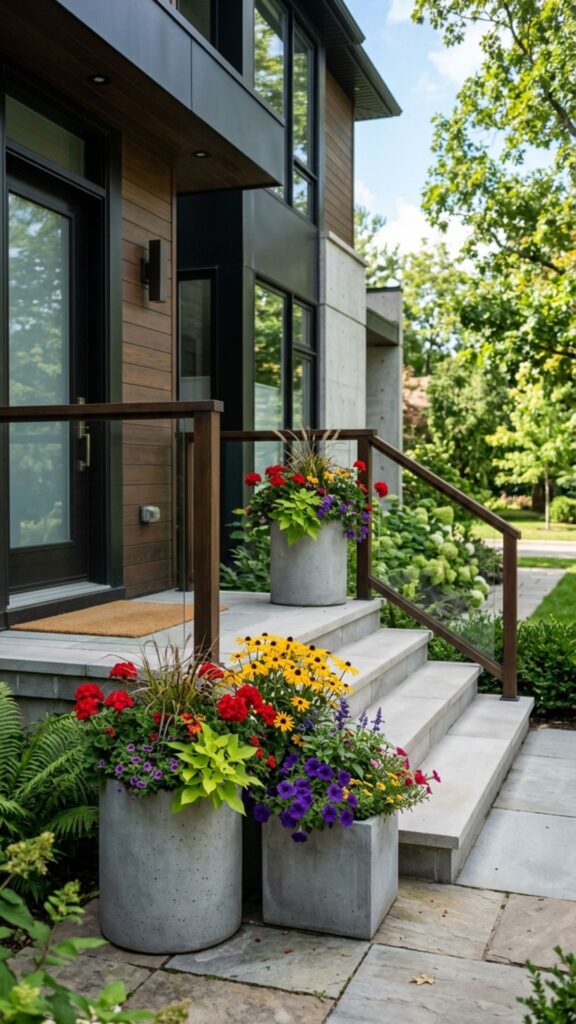7. Build In Concrete Planters