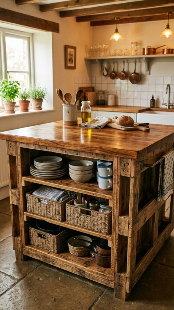 7. Build a Pallet Wood Island