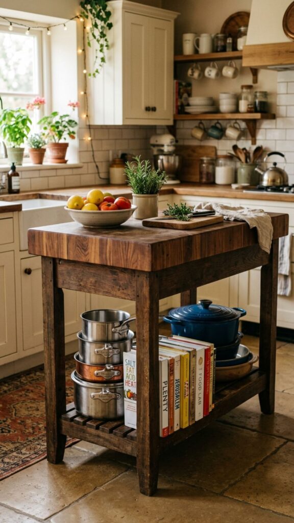 7. Butcher-Block Work Island