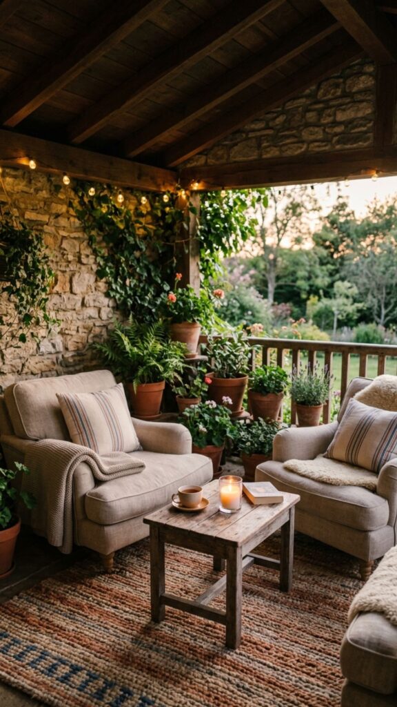 7. Create a Covered Seating Nook