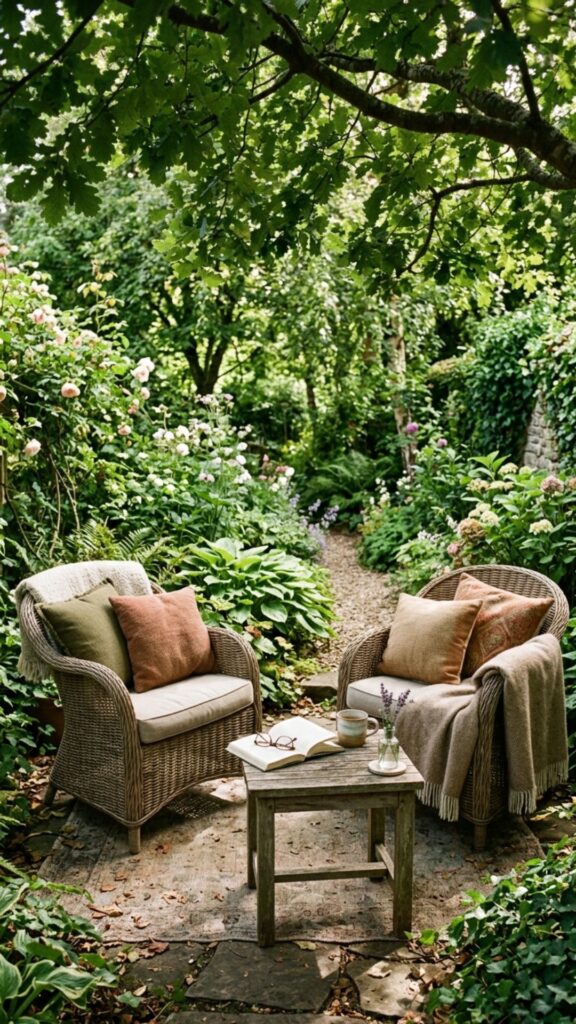 7. Create a Cozy Outdoor Seating Nook