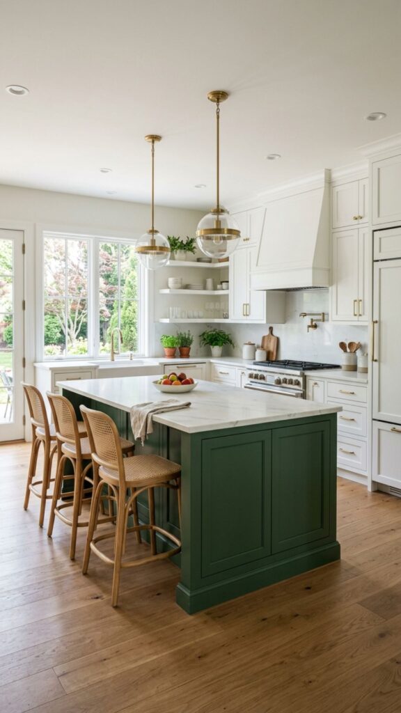 7. Create a Two-Tone Island for Contrast