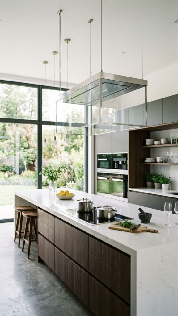 7. Framed Glass and Metal Hood