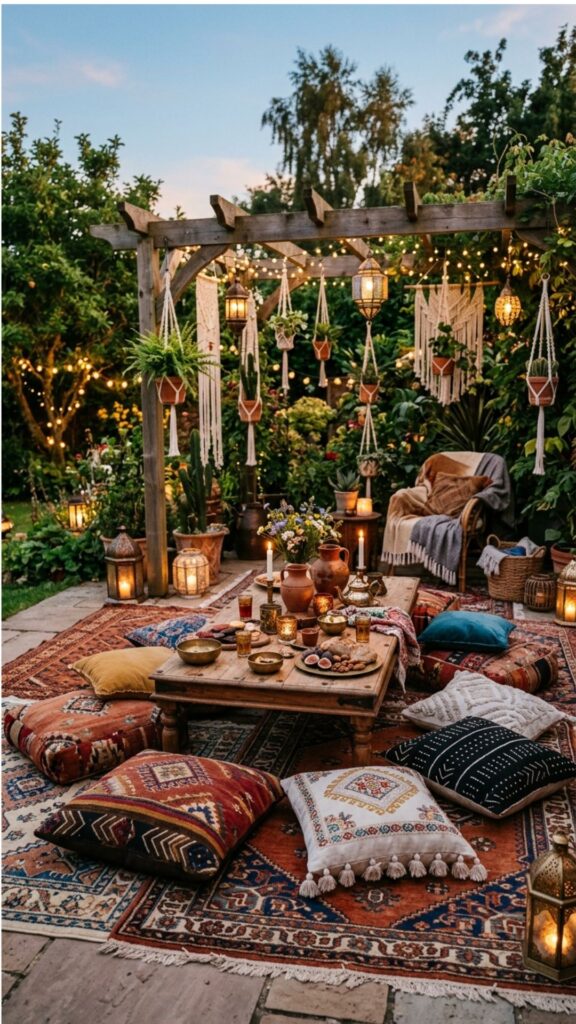 7. Go Bohemian With Floor Cushions and a Low Table