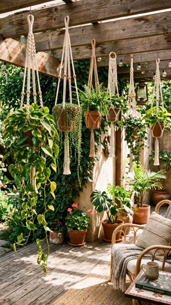 7. Hang Macramé Plant Holders