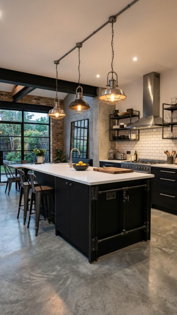 7. Industrial Metal Accents