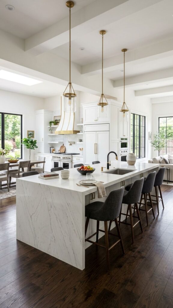 7. Oversized Island for Open-Concept Kitchens
