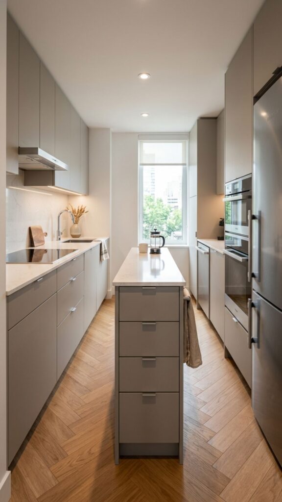 7. Pick a Narrow Island for Galley Kitchens