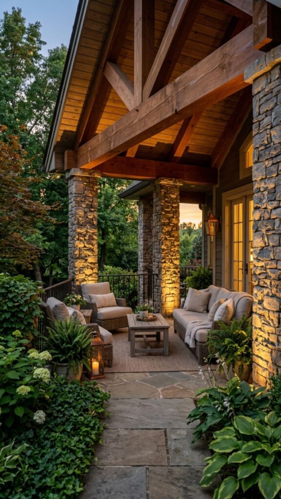 7. Stone Accent Porch