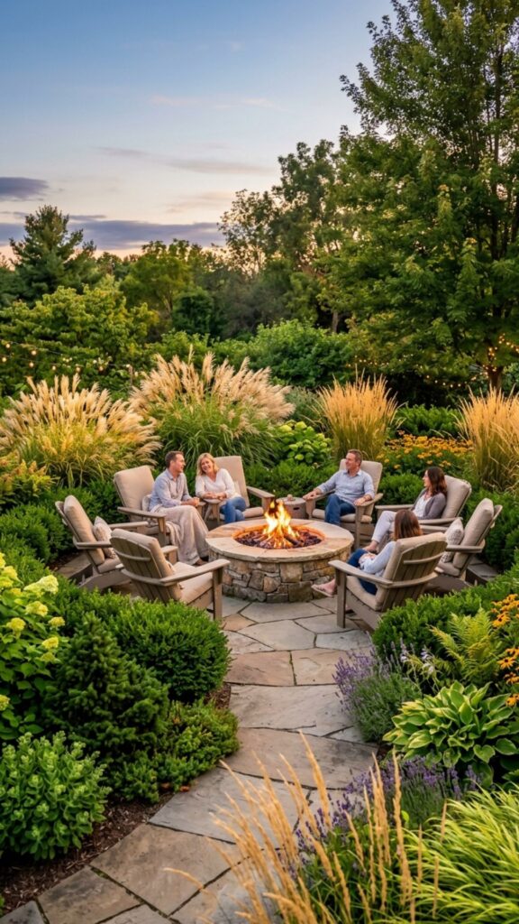 7. The Fire Pit Garden Circle