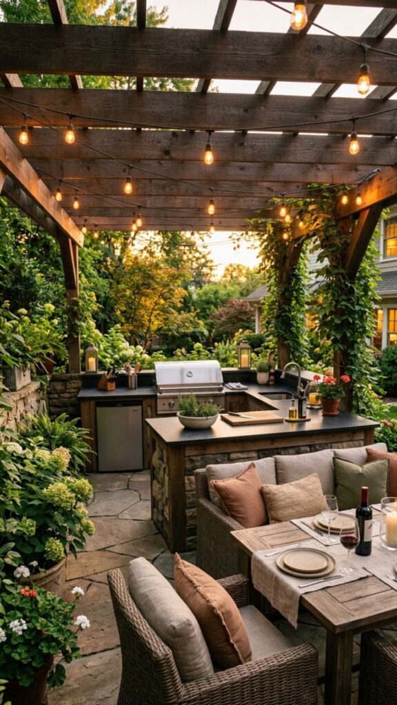 7. The Pergola-Covered Kitchen