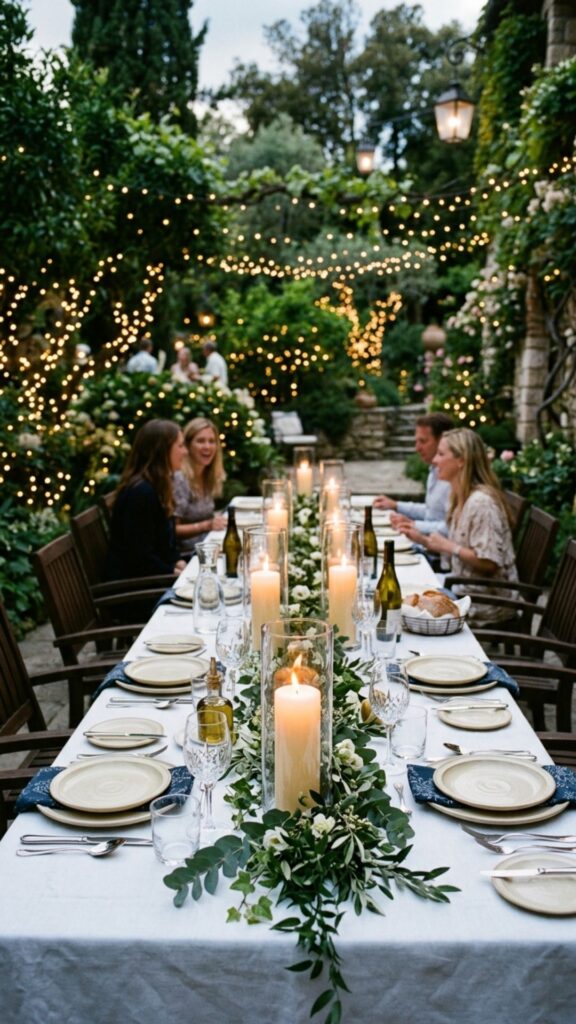7. Use Flameless Pillar Candles on Tables
