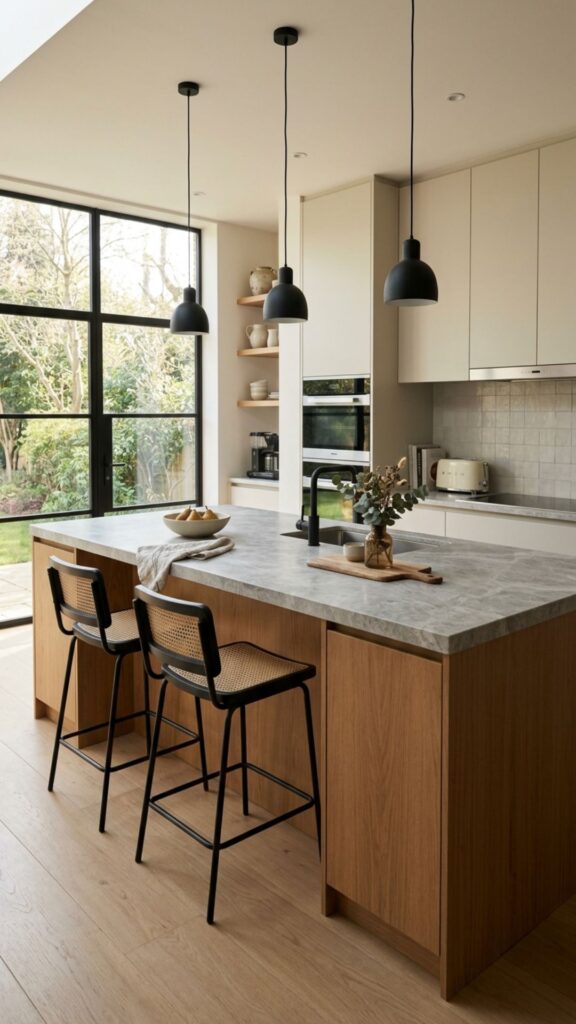 7. Use Natural Stone with a Honed Finish