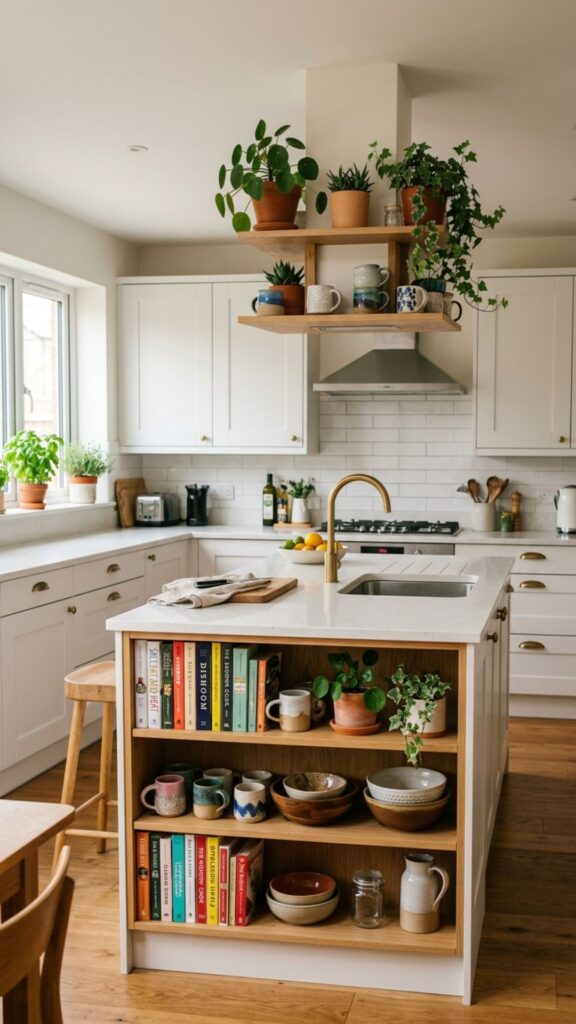 8. Add Open Shelving on the End Cap