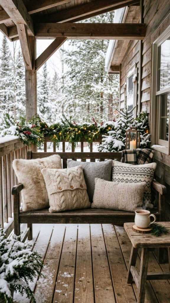 8. Bring in Textured Winter Pillows