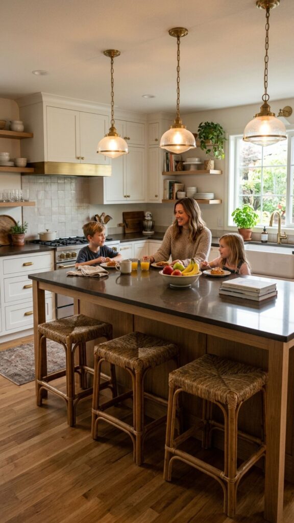8. Build In Seating for Casual Meals