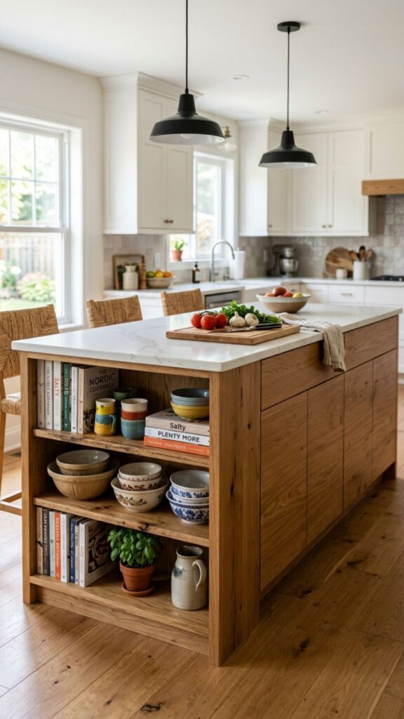 8. Combine Open Shelving and Closed Storage