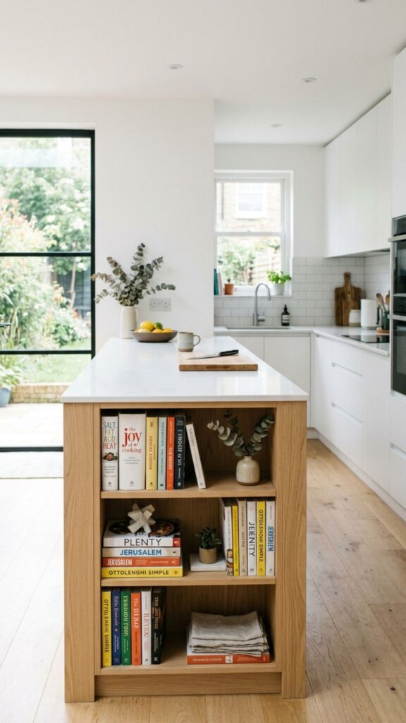 8. Compact Galley Island Bookcase