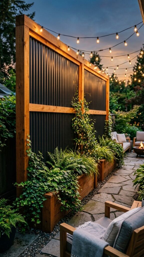 8. Corrugated Metal Screens