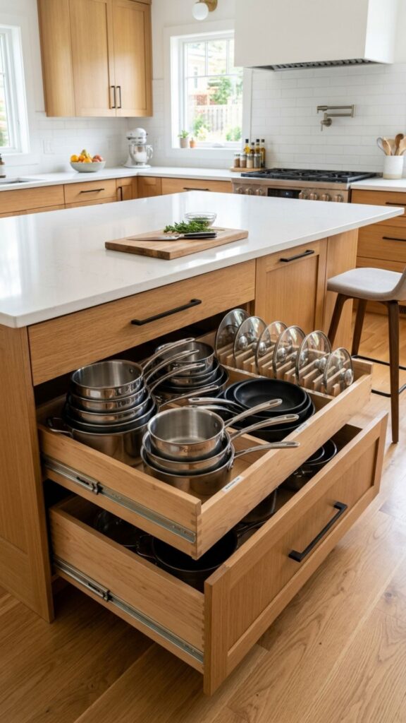 8. Fit Deep Drawers for Pots and Pans