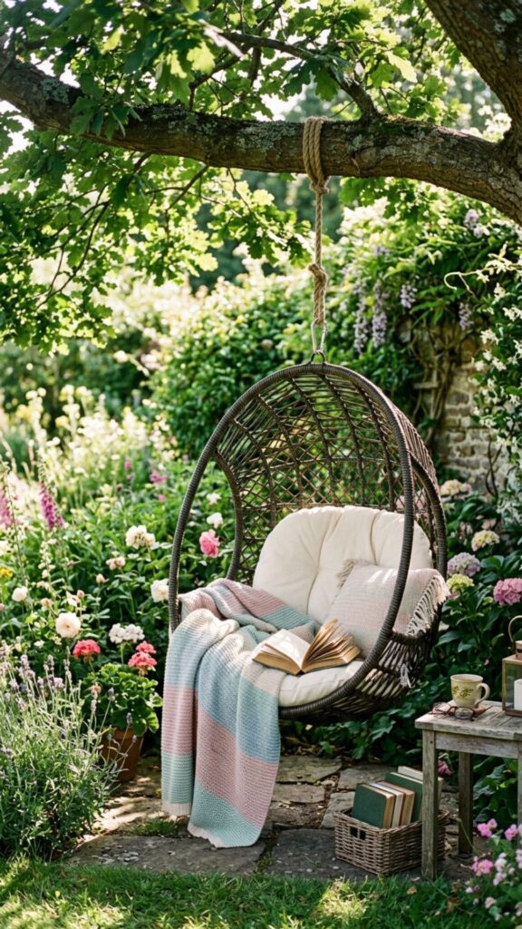 8. Hanging Chairs and Swings for Playful Comfort