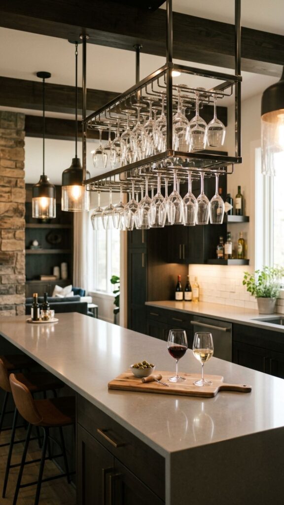 8. Hanging Wine Glass Rack