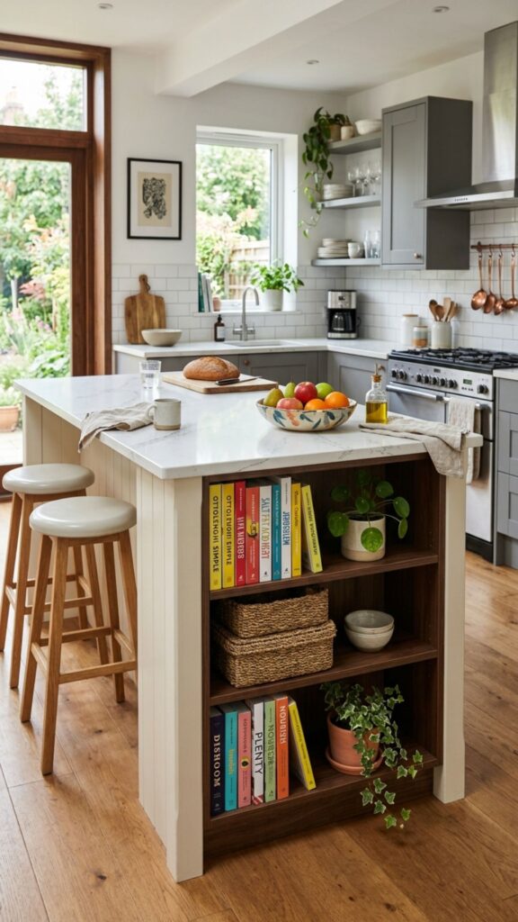 8. Incorporate Open Shelving for Cookbooks and Decor
