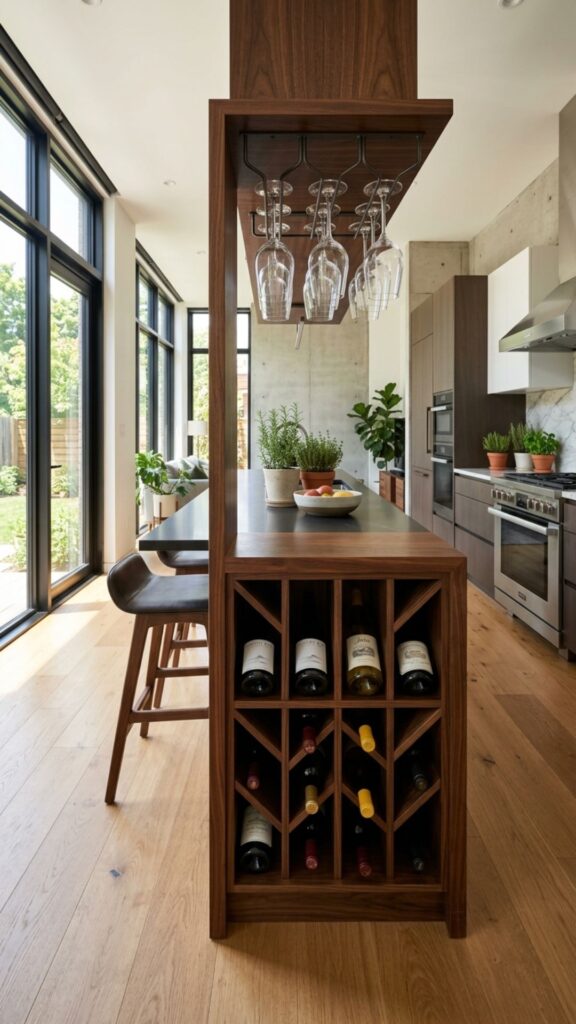 8. Island With Built-In Wine Storage