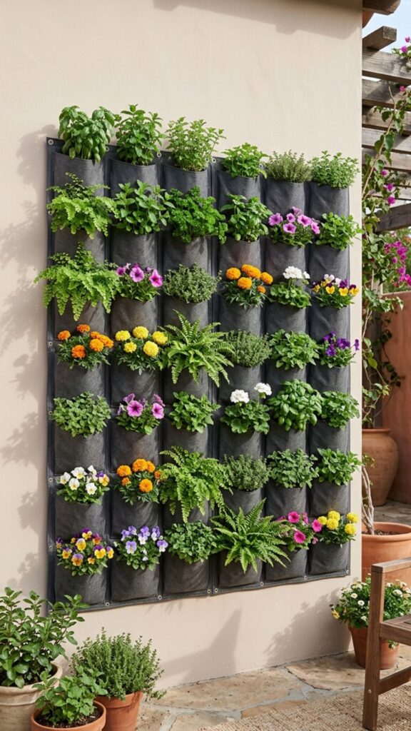 8. Mount Wall-Hung Pocket Planters