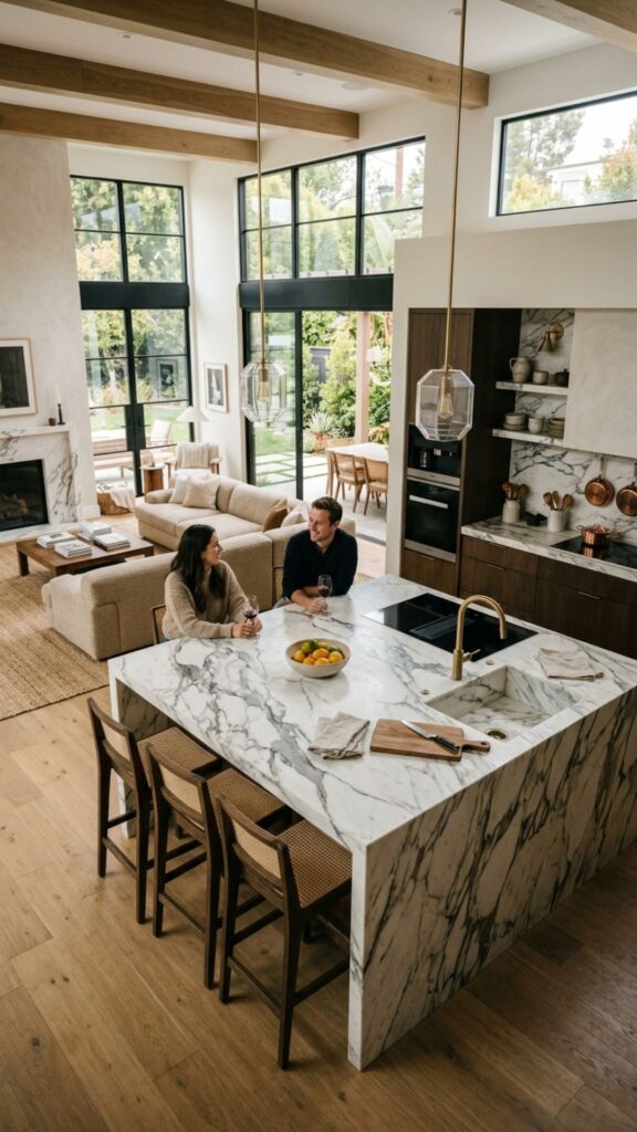 8. Oversized Islands for Open-Plan Living