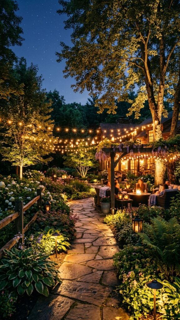 8. String Up Layered Lighting