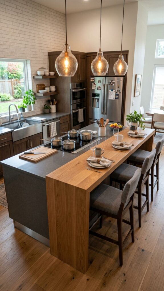 8. Two-Tier Breakfast Bar Island