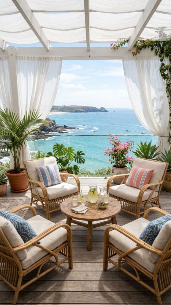 8. Use Woven and Rattan Furniture