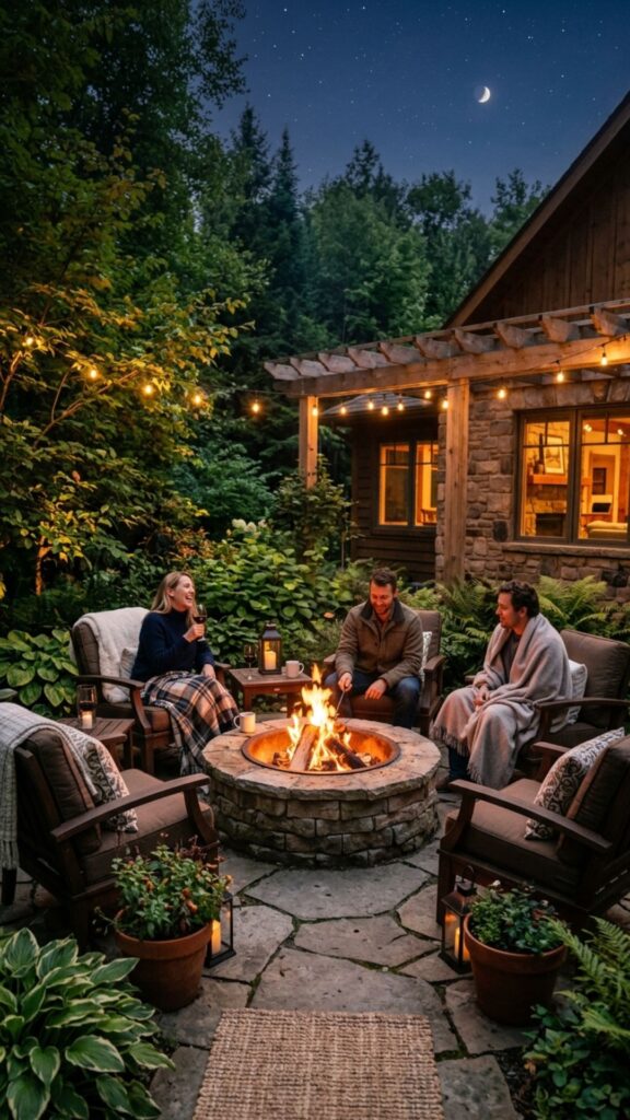 8. Use a Fire Pit as a Cozy Anchor