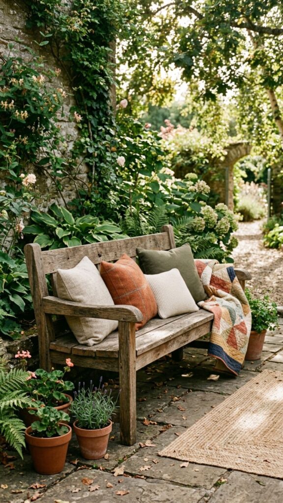 9. Add a Bench for Extra Seating