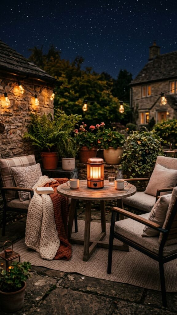9. Add a Portable Fire Pit or Tabletop Heater