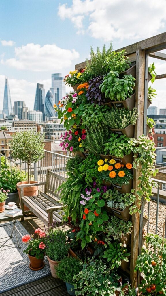 9. Build a Vertical Garden to Save Floor Space