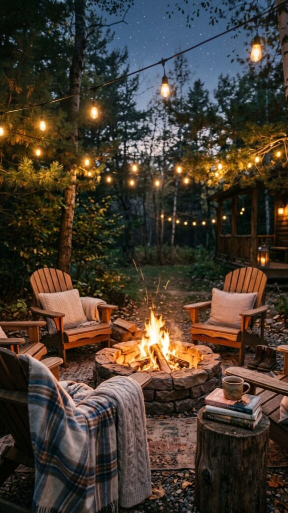 9. Carve Out a Fire Pit Reading Spot