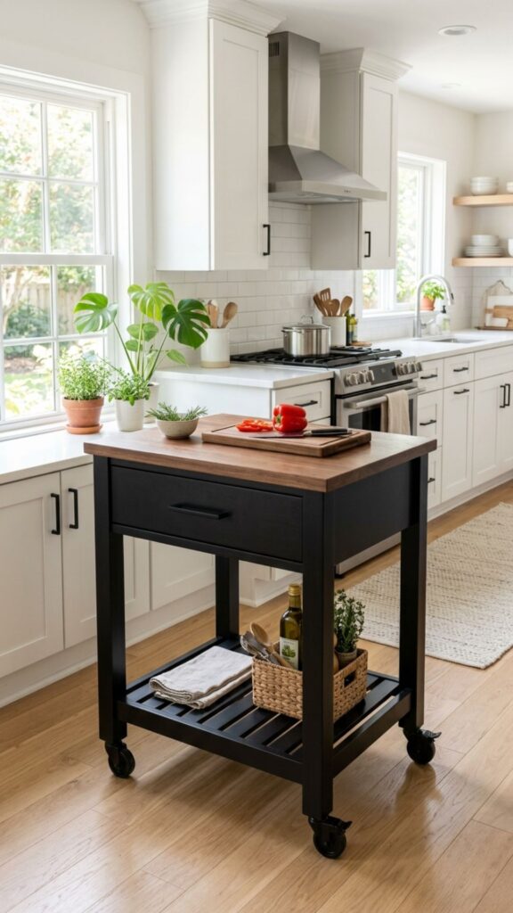 9. Compact Island for Small Kitchens