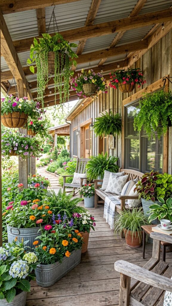 9. Container Gardens and Hanging Plants