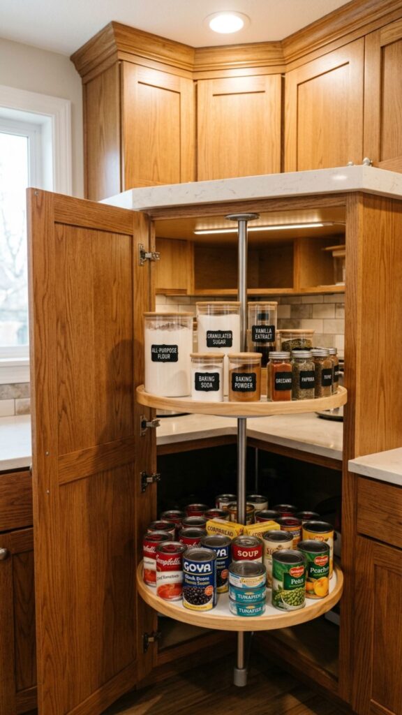 9. Corner Lazy Susan Cabinet