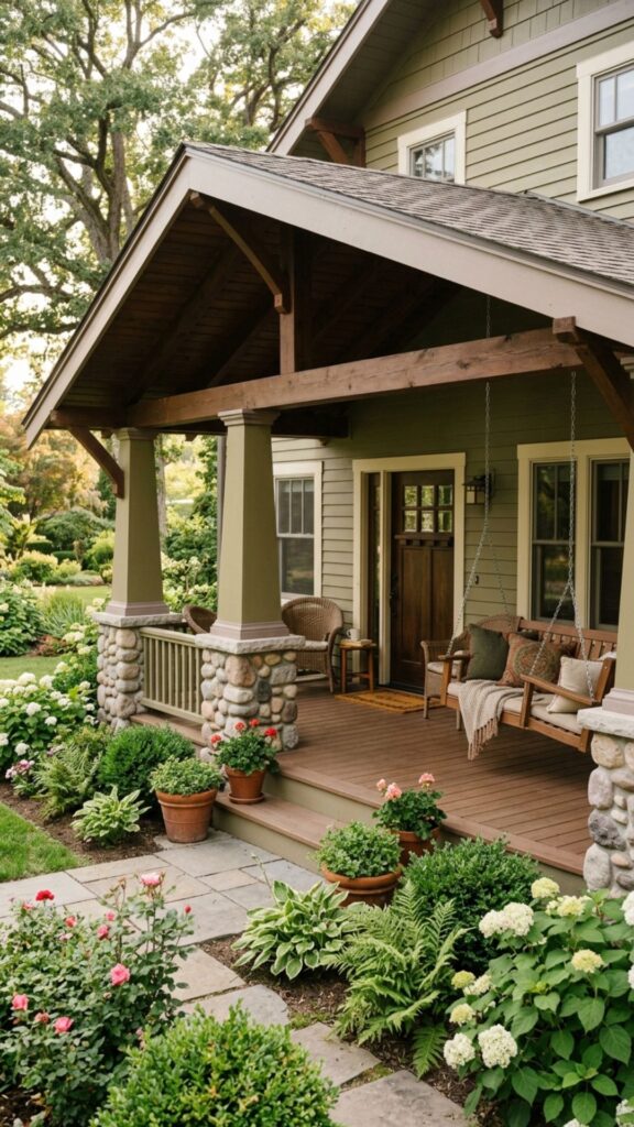 9. Craftsman Porch with Tapered Columns