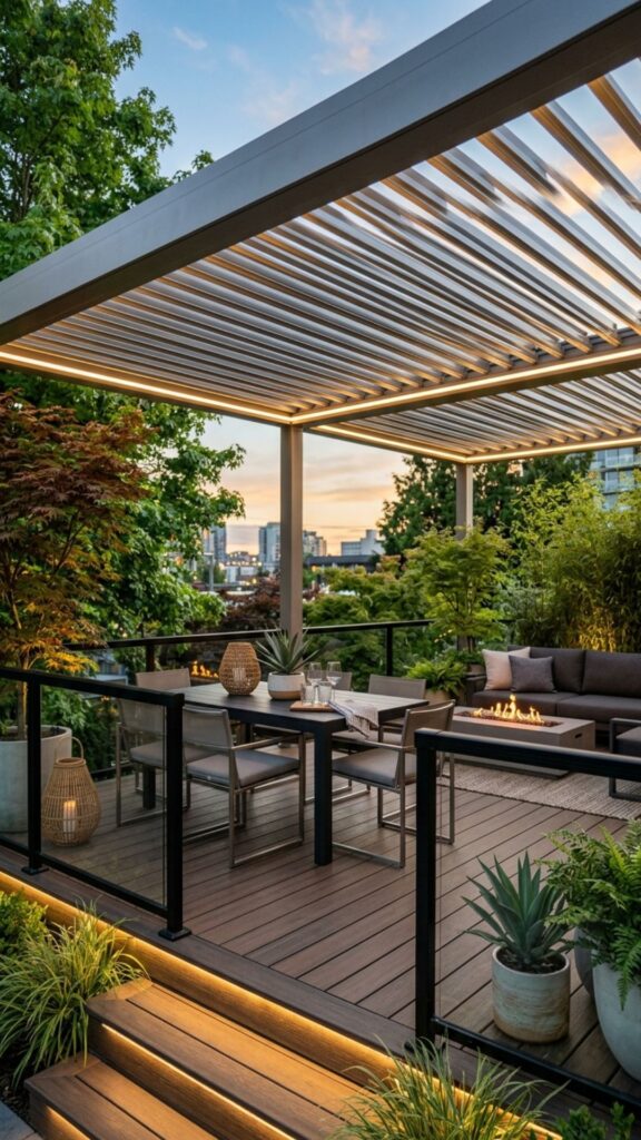 9. Deck With a Louvered Roof System