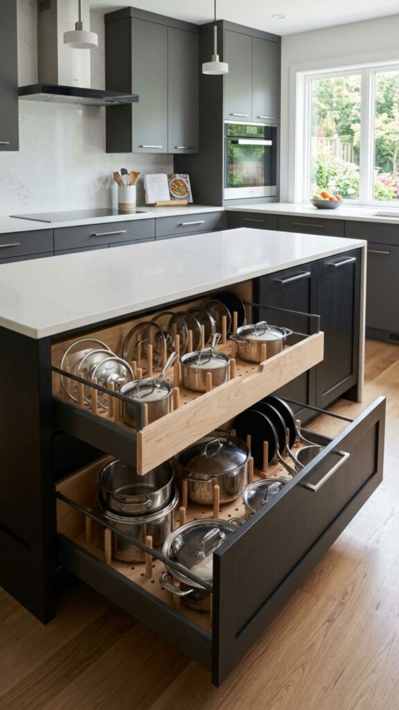 9. Deep Pan Drawers Instead of Cabinets