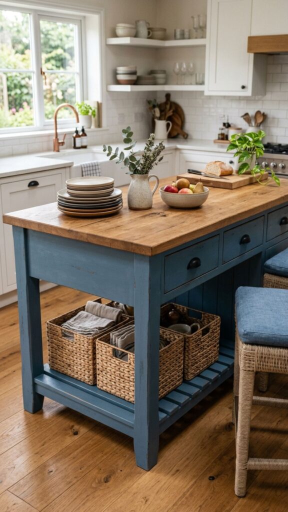 9. Denim Blue Island for a Casual Feel