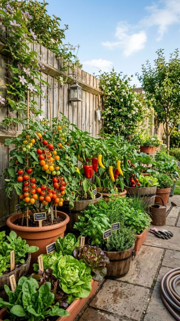 9. Design a Container Herb and Veggie Garden