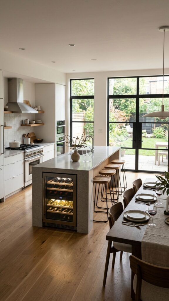 9. Fit a Wine Fridge Into the Design